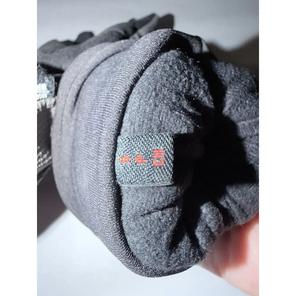 Head running cycling insulated waterproof hybrid gloves size small gray black